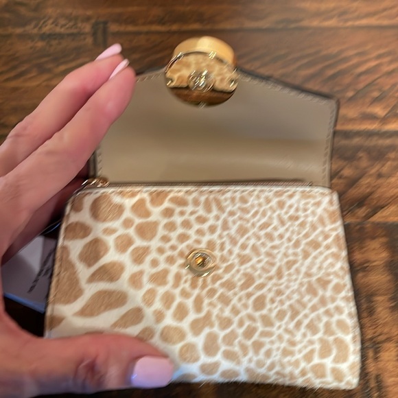 NWT Michael Kors Carmen Genuine Calf Hair & Leather Bifold Wallet MSRP $258 - Picture 6 of 9